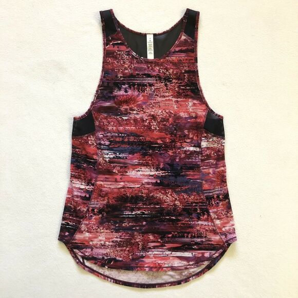 Lululemon Sculpt Tank II Dahliascape Multi Black Red Floral Sleeveless Shirt 4 - Picture 1 of 6